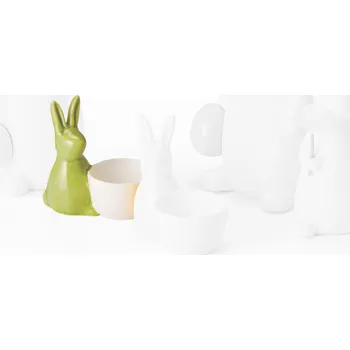 Velikonoční dekorace Velikonoční zajíček Milo, stojan na vajíčko, zelený - Philippi