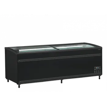 TEFCOLD SFI210B-CF VS – Mrazicí/chladicí ostrov, 2-oblá prosklená posuvná víka, 584 l, černý