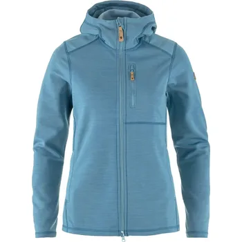 Dámské oblečení mikina dámská FJÄLLRÄVEN Keb Fleece Hoodie W Dawn Blue - XL