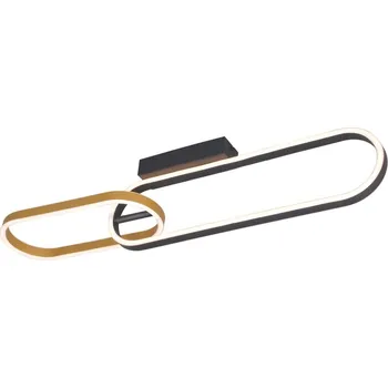 Zuma Line C241145502A - LED Stropní svítidlo RAVON 2xLED/24W/230V černá/zlatá