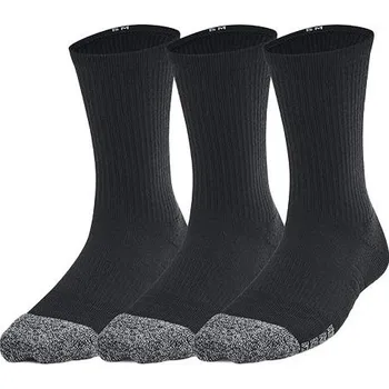 UA Heatgear 3pk Crew Yth-BLK
