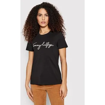 Pánské tričko Tommy Hilfiger T-Shirt Heritage Crew Neck Graphic Tee WW0WW24967 Černá Regular Fit XXS