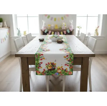 ubrus Velikonoční ubrus - běhoun na stůl EASTERS CHICKS 40x140 cm Mybesthome