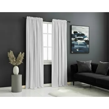 Bytový textil Zatemňovací závěs s řasící páskou SHARY 135x270 cm, bílá, (cena za 1 kus) MyBestHome