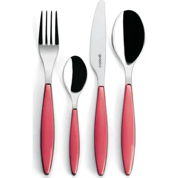 Příbor Sada příborů GUZZINI Set of cutlery Feeling 24 pcs red