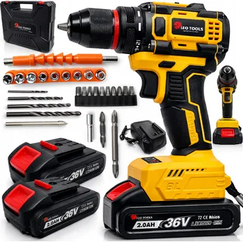 ONDRAGON Akumulátorová příklepová vrtačka/šroubovák 36V LED + 2× akumulátor + bity