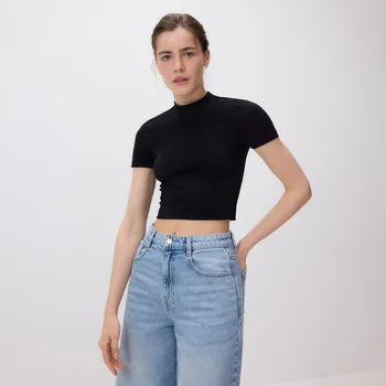 Dámské tričko Reserved - Bavlněné tričko - černý - 987ED-99X - 987ED-99X-L