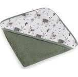 PETITE&MARS Osuška bambusová s kapucí Loulou Lama Vibes 100 x 100 cm