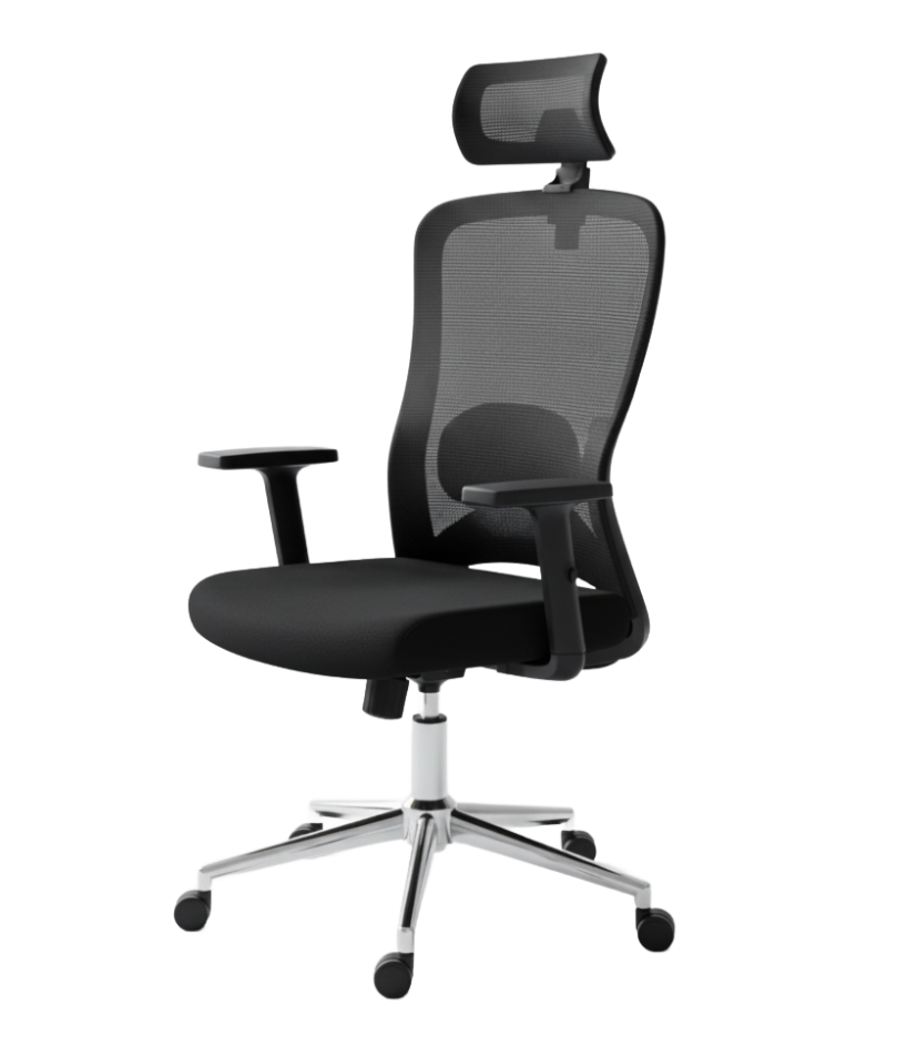 Kancelářská ergonomická židle Neoseat ZENA — síť / látka, černá, nosnost 150 kg