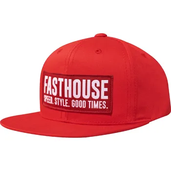 Fasthouse Youth Blockhouse Hat Red 6077-4400