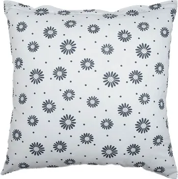 DADKA VRACOV Povlak na polštář bavlna Anežka tmavě šedá na bílém Velikost: L