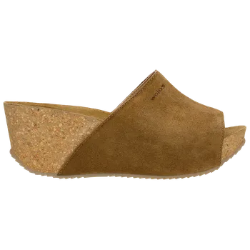 Dámské žabky Hnědé Dámské Pantofle Z Velurové Semiše Wojas 7402103 38