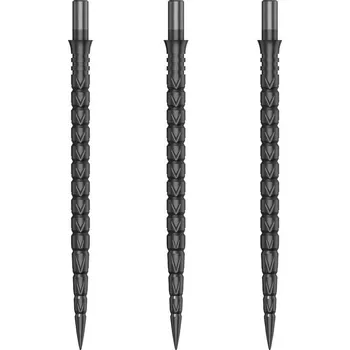 Náhradní hroty na steel šipky Cuesoul Touch Point II Cuts Gun Grey, 45mm, 3ks