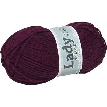 Příze Příze Lady de luxe 961 vínovofialová