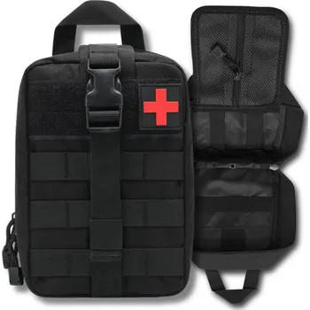 Pánská aktovka Vojenská taktická lékárnička MOLLE, nepromokavý nylon, 21x15x10 cm, černá