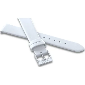 Řemínek na hodinky Bílý kožený řemínek se stříbrnou sponou - 14