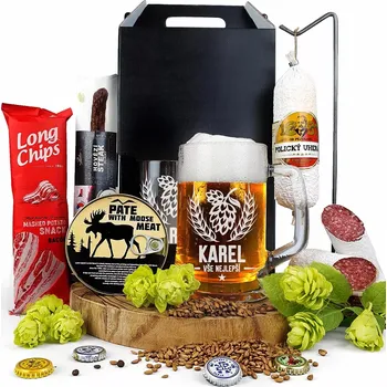 Dárkový potravinový koš Persi - Pivní dárek pro muže k narozeninám, vánocům anebo svátku