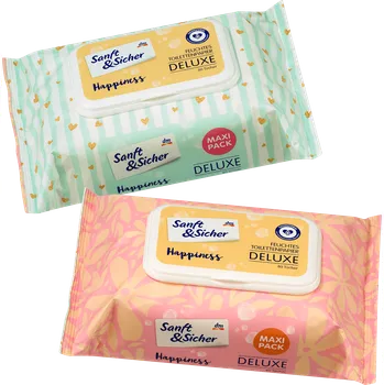 Toaletní papír Sanft&Sicher vlhčený toaletní papír Deluxe Maxi Pack, různé druhy