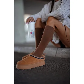 Dámské punčochy Milena Elegantní Dámské Podkolenky, karamel 37-41