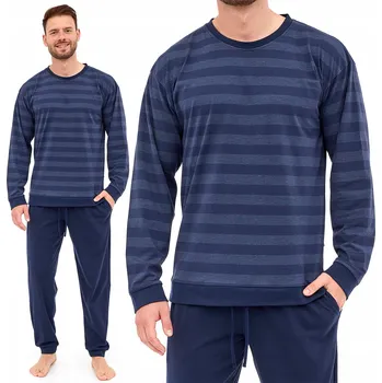 Pánské pyžamo CORNETTE LOOSE 117/279 pánské pyžamo bavlněné s proužky DLOUHÝ RUKÁV - M