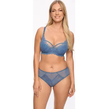 Podprsenka Gaia Poloměkká Krajková Modrá Podprsenka s Kosticemi, Modrá 85G i384_89308211