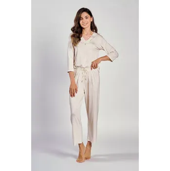 Pánské pyžamo Pyžamo Haria 3245 Light Beige - Taro L