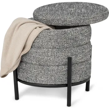 Taburet 722740 - Tchibo - Taburet s úložným prostorem - barva: černá