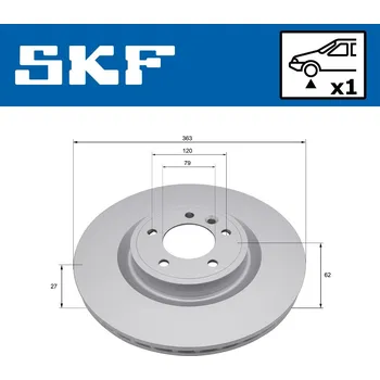 Brzdový kotouč Brzdový kotouč SKF VKBD 81401 V1