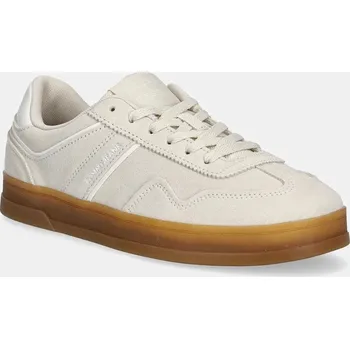 Pánské tenisky Semišové sneakers boty Tommy Jeans THE GREENWICH SUEDE EN0EN02696 béžová 01X, EUR 41