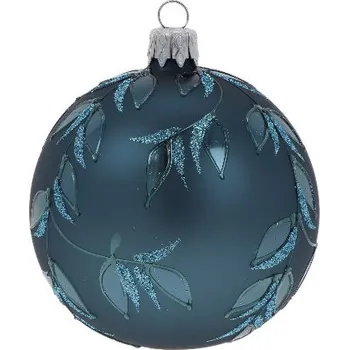 Vánoční ozdoba Ozdoba vánoční koule, modrá, 8cm (DOPRODEJ POSLEDNÍCH KOUSKŮ) - BALENÍ OBSAHUJE 6 ks!|Ego Dekor