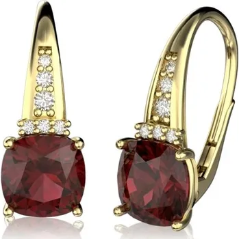 Náušnice Couple, Výrazné zlaté náušnice Nona, žluté zlato se zirkony, 585-66-3-0355.0Z00.0.00.104.08