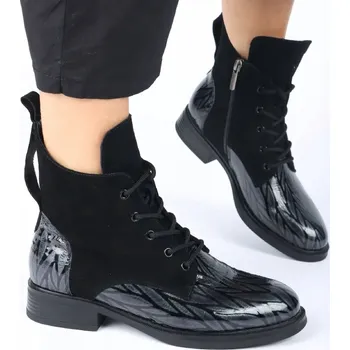 Dámská zimní obuv ARTIKER DÁMSKÉ KOŽENÉ KOTNÍKOVÉ BOTY 57C0193 38 ČERNÁ