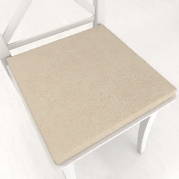Podsedák Čtvercový podsedák z imitace broušené kůže Alcantara ALC-007 Krémově béžový - 38x38x3 cm