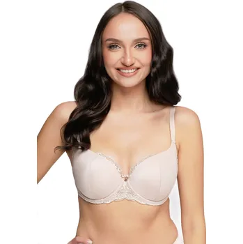 Podprsenka Ava podprsenka bardotka, balkonetka béžová, velikost 75E