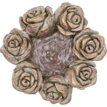 Květináč Zlatý cementový květináč mísa s růžemi Saint antique Rose - 24*24*9 cm