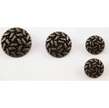 Knoflík Luxusní kovový knoflík - hrubé zdobení - matný - staromosaz - průměr 1,8 cm