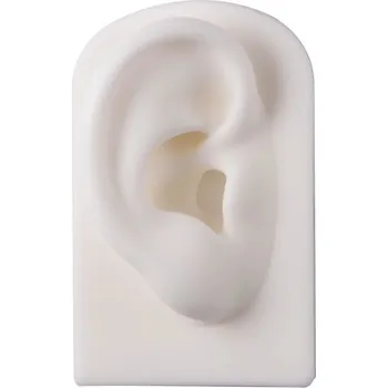 Piercing Silikonový model pravého ucha 7,8 × 4,9 × 4 cm Měkký tréninkový model pro nácvik piercingu a tetování bílá