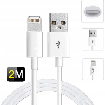 Datový kabel Kabel pro iPhone [MFi], USB Lightning 2 m, Rychlé nabíjení