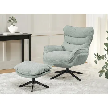 Křeslo Otočné křeslo s podnožkou LAKE - mátové