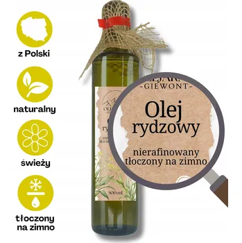 Rostlinný olej Řepkový olej nerafinovaný Zdrowa Linia 500 ml