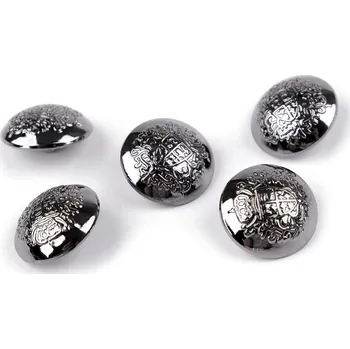 Knoflík Kovový knoflík velikost 28", 32", 36", velké, 5 (32") nikl antik