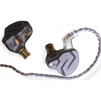 Sluchátka In-ear sluchátka KZ ZSN Pro stříbrná hybridní s mikrofonem 1,25 m