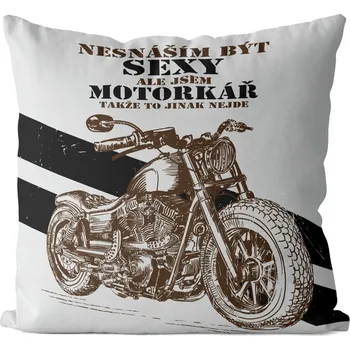 Dekorativní polštářek Polštář - Sexy motorkář
