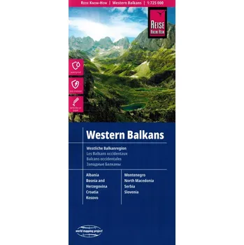 Bałkany Zachodnie mapa 1:725 000 Reise Know-How Kolektiv autorů