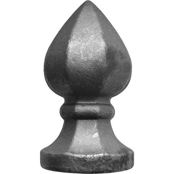 Zábradlí hlavice ozdobná 404/E - šiškové ukončení 180 mm, podstavec ø 100 mm, plná