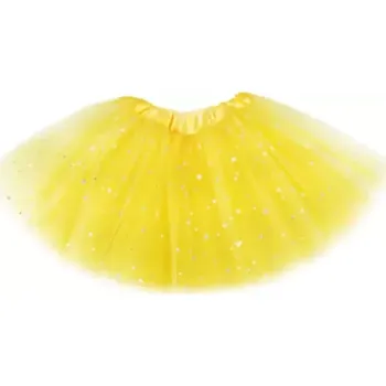 Dívčí sukně Luliu Dívčí tylová sukně žlutá se třpytkami vel. 3-7 let OP178