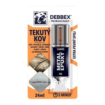 Průmyslové lepidlo Den Braven Tekutý kov 24 ml blistr světle černá