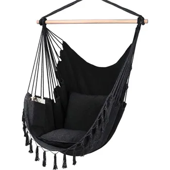 Houpací síť Závěsné houpací křeslo BOHO s polštáři - grafitové