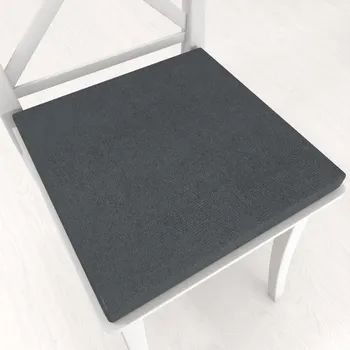 Podsedák Čtvercový podsedák z imitace broušené kůže Alcantara ALC-016 Antracitově šedý - 38x38x3 cm