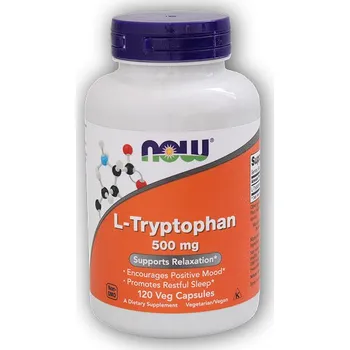 Aminokyselina NOW Foods L-Tryptofan 500mg 120 rostlinných kapslí